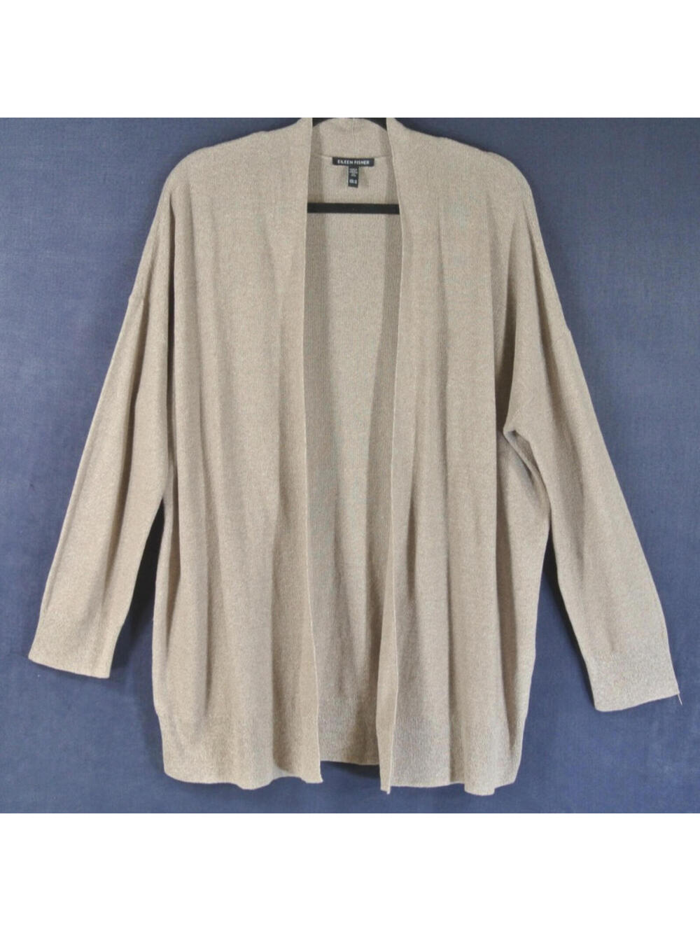 NEW Eileen Fisher Textured Knit Oversized Cardigan in Natural SZ M #T3912